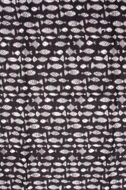 Black Hand Block Printed Cotton Saree