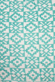 Blue Hand Block Printed Cotton Saree