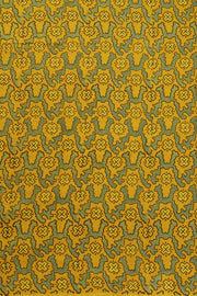 Yellow Ajrakh Printed Cotton Saree 