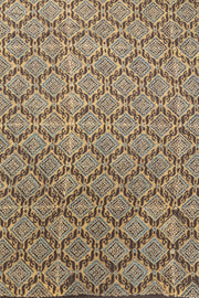 Green Ajrakh Printed Cotton Saree