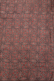 Brown Ajrakh Printed Modal Silk Saree