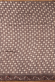 Grey Jahota Printed Silk Cotton Saree 10072954