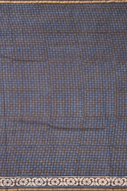 Blue Jahota Printed Silk Cotton Saree 10072958