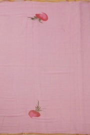 Pink Hand Painted Chiffon Saree 10073500