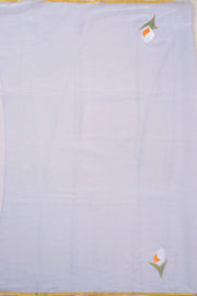 Grey Hand Painted Chiffon Saree 10073505