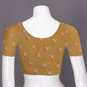 Yellow Banarasi Crushed Tissue Silk Saree with Stone Work 10073728