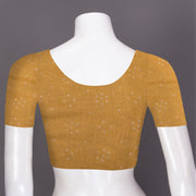 Yellow Ikat Print Linen Saree 10074034