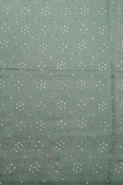 Green Floral Printed Linen Saree 10074035