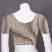 Blue Hand Block Printed Mulmul Cotton Saree 10074079