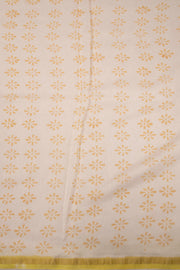 Yellow Sanganeri Print Silk Cotton Saree 10074095