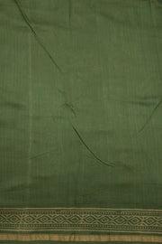 Green Hand Block Printed Silk Cotton Saree 10074096