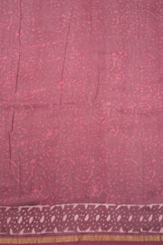 Purple Akola Dabu Printed Silk Cotton Saree 10074103