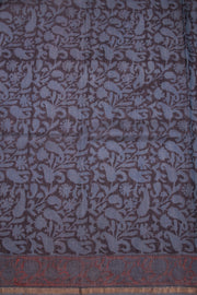 Blue Jahota printed Silk Cotton Saree 10074127