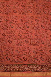 Brown Vanaspathi Printed Silk Cotton Saree 10074128