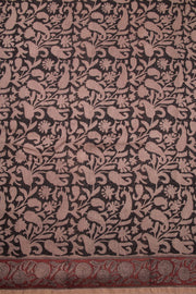 Brown Jahota Printed Silk Cotton Saree 10074131