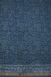 Blue Akola Dabu Printed Silk Cotton Saree 10074132