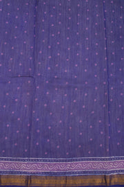 Purple Akola Dabu Printed Silk Cotton Saree 10074133