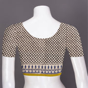 Yellow Hand Block Print Kota Cotton Saree 10074157