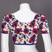 Blue Hand Block Print Kota Cotton Saree 10074160