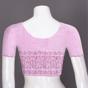 Pink Hand Block Print Kota Cotton Saree 10074165