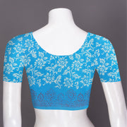 Blue Hand Block Print Kota Cotton Saree 10074167