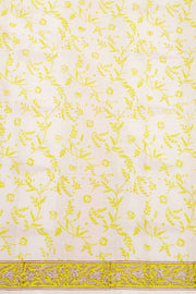 Peach Hand Block Printed Kota Cotton Saree 10074172