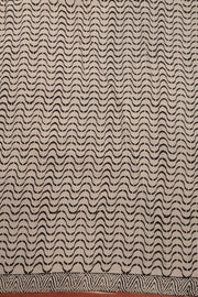 Sand Brown Hand Block Print Kota Cotton Saree 10074175