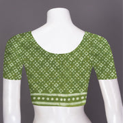 Green Hand Block Print Kota Cotton Saree 10074179