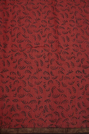 Fire Brick Red Vanaspathi Print Kota Cotton Saree 10074194