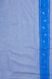 Blue Handloom Jamdani Style Cotton Saree 10074216
