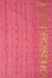 Magenta Handloom Jamdani Style Cotton Saree 10074219