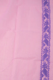 Pink Handloom Jamdani Style Cotton Saree 10074223
