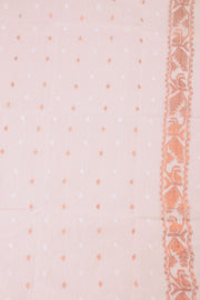 White Handloom Jamdani Style Cotton Saree 10074224