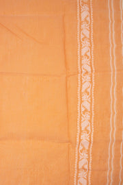 Orange Handloom Jamdani Style Cotton Saree 10074226