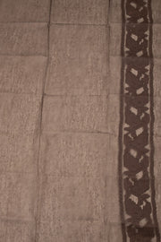 Brown Handloom Jamdani Style Cotton Saree 10074371