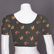 Grey Banarasi Crushed Tissue Silk Saree with Stone Work 10074374