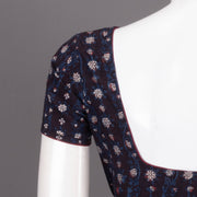 Marron Hand Block Jahota Printed Cotton Blouse 10074485
