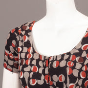 Black Hand Block Jahota Printed Cotton Blouse 10074495