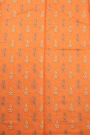 Blue Kalamkari Printed Malai Cotton Saree 10074689