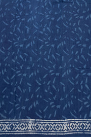 Indigo Blue Dyed Mulmul Cotton Saree 10075056