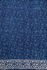 Indigo Blue Dyed Mulmul Cotton Saree 10075060