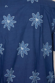 Indigo Handblock Print Pre-Washed Pure Cotton Shirt 10076221