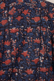 Blue Half Sleeve Jahota Printed Cotton Mens Shirt 10076223