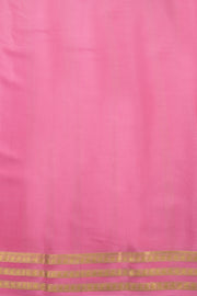 Red Mysore Crepe Silk Saree With Zari Border 10076228