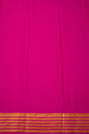 Yellow Mysore Crepe Silk Saree With Zari Border 10076239