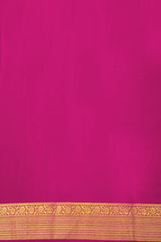 Blue Mysore Crepe Silk Saree With Zari Border 10076262