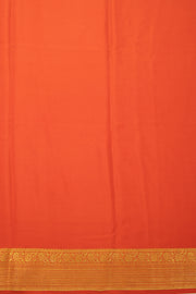 Green Mysore Crepe Silk Saree With Zari Border 10076263