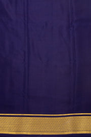 Blue Mysore Crepe Silk Saree With Zari Border 10076264