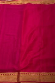 Blue Mysore Crepe Silk Saree With Checks Design And Zari Border 10076266