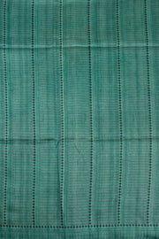 Green Printed Semi Tussar Silk Saree With Tribal Motifs 10076272